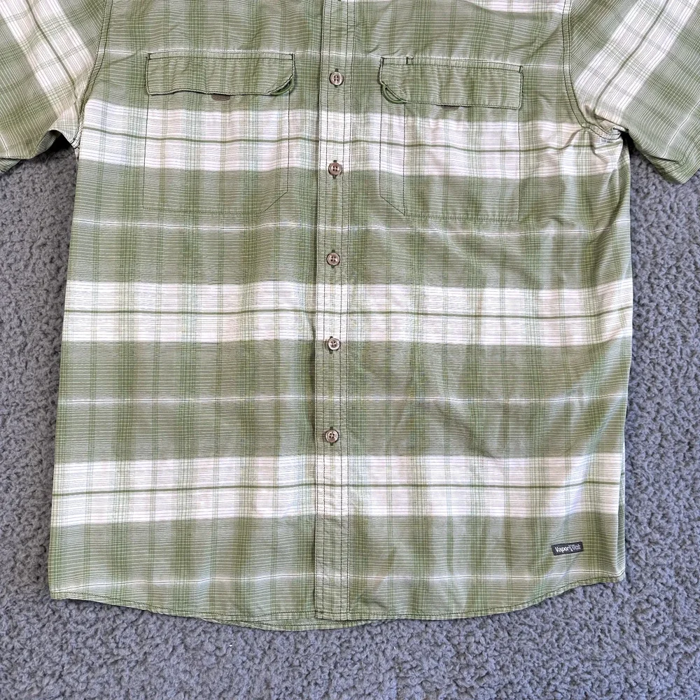 The North Face‎ Shirt Men's XL Green Plaid Vapor Wick Vented Fishing Outdoor